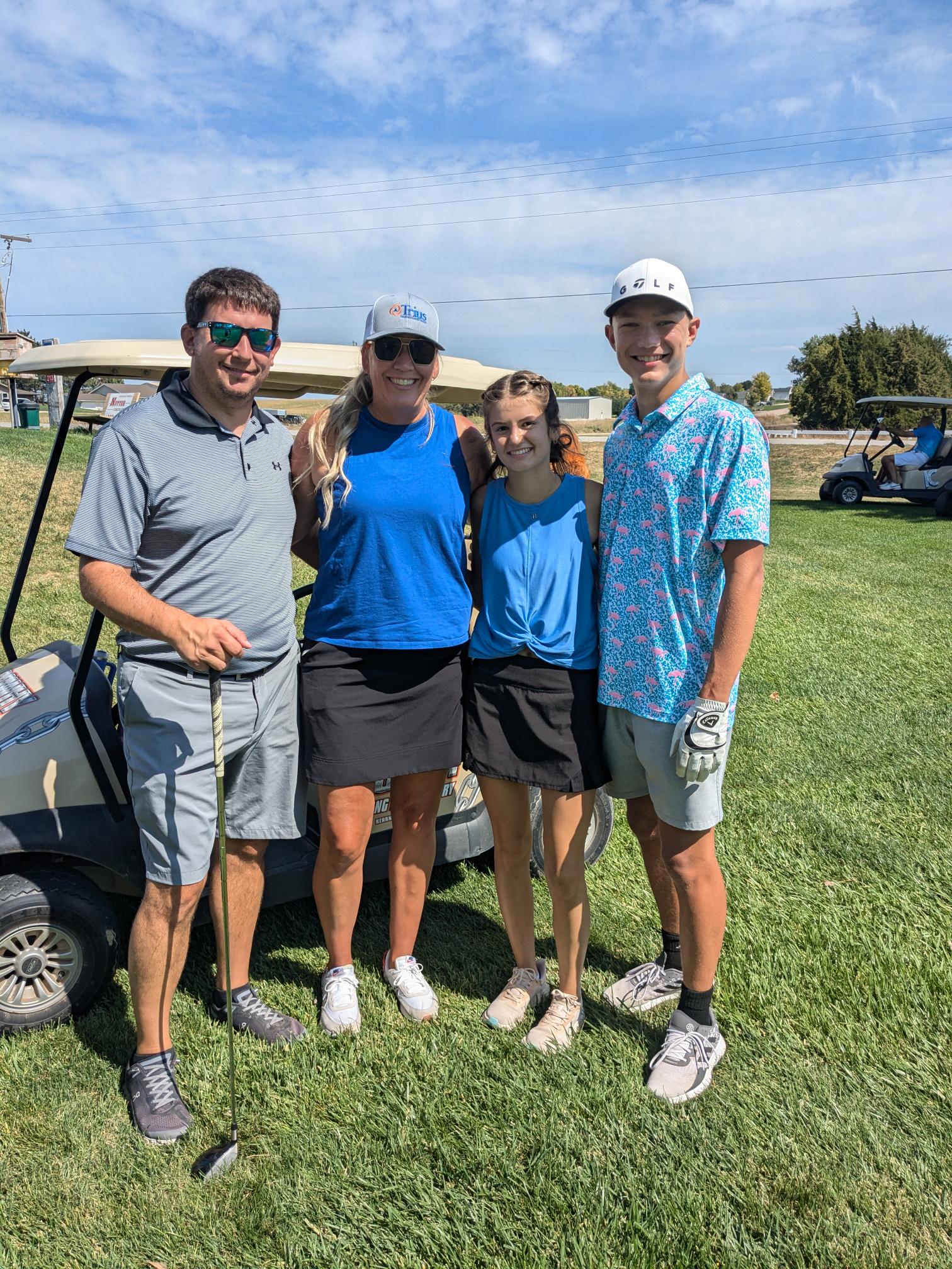 Group of golfers on the golf course